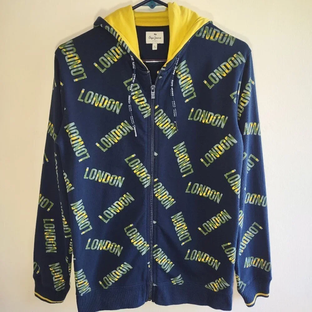 Pepe Jeans London Full Zip Hoodie Call Out  Youth Size Large 16
